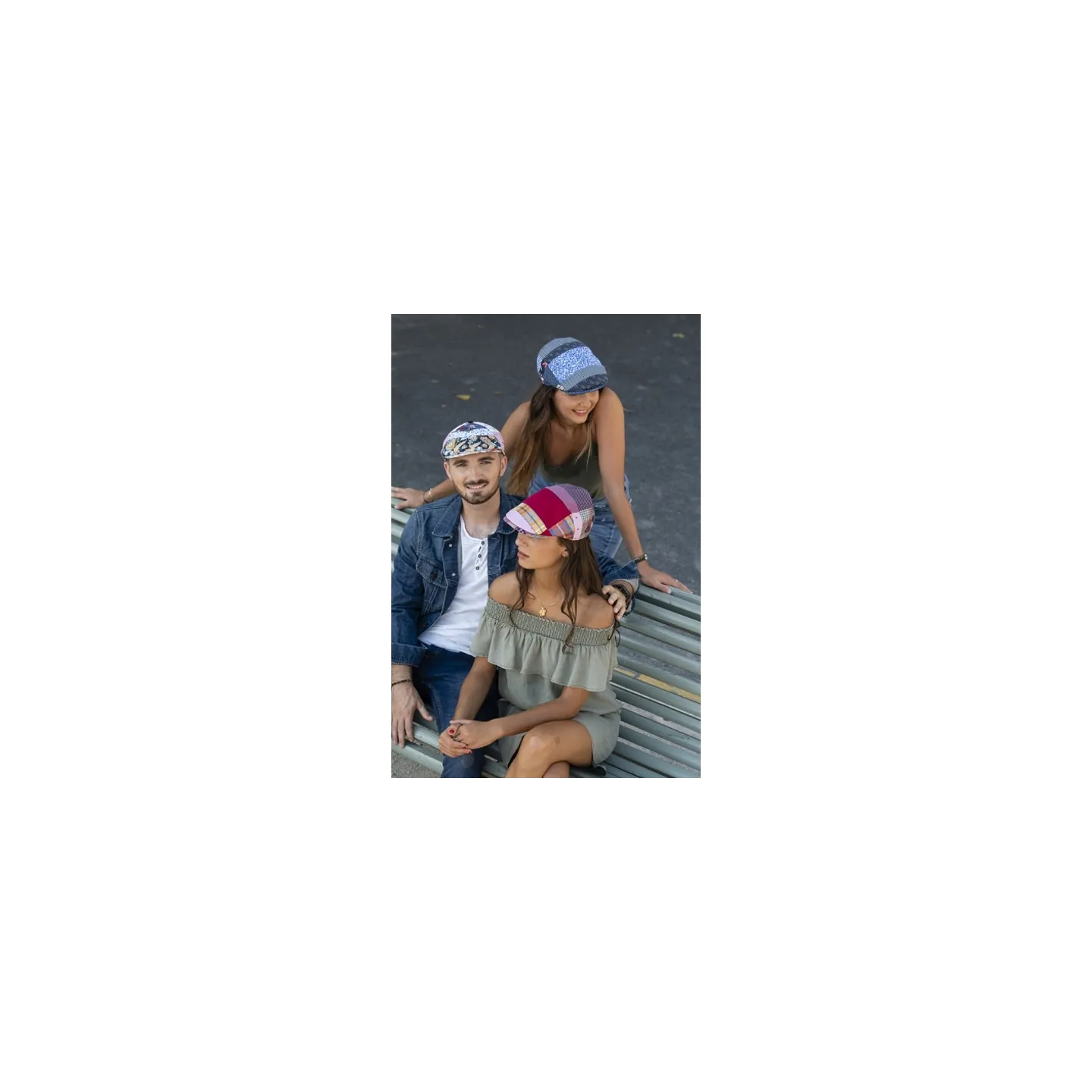Patchwork Domiti Linen & Cotton Cap - Traclet Reference: 9327 | Traclet Hat Shop
