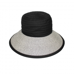 Audrey Cloche Hat Black & White UPF50+ - House of Ord
