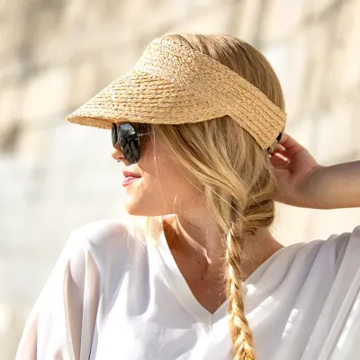 Noosa Straw Raffia Visor Cap - House of Ord