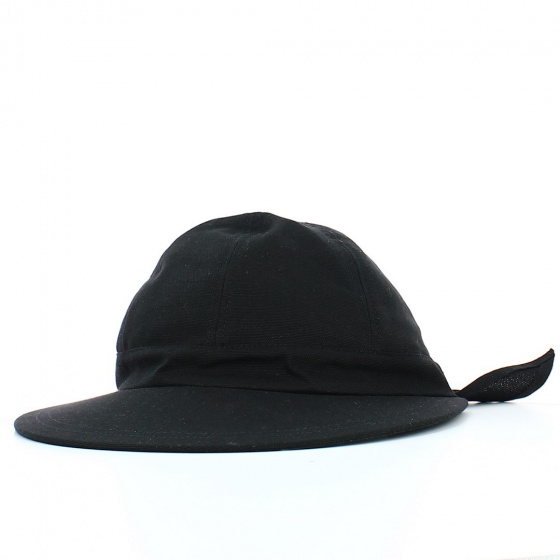 Camila Large Visor Cap Black - Traclet