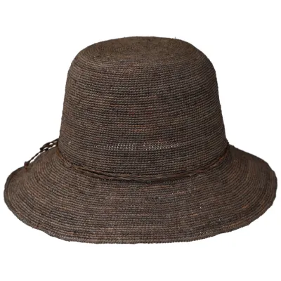 Cayetana Capeline Brown Straw Raphia - Traclet