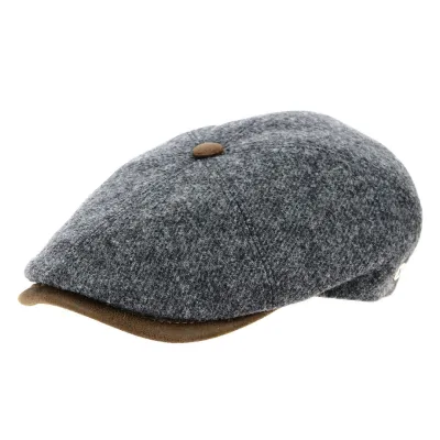 Casquette Plate Laurent laine grise - FLECHET