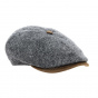 Grey Wool Laurent Flat Cap - FLECHET