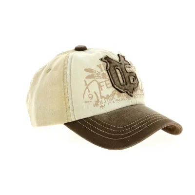 Casquette Baseball Sunshine Vintage Coton Tricolore Marron - Aussie Apparel