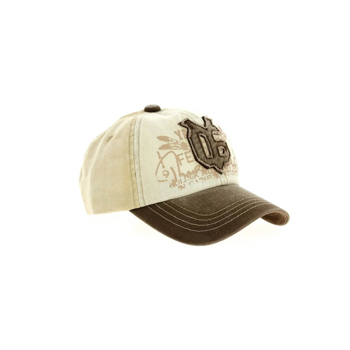 Casquette Baseball Sunshine Vintage Coton Tricolore Marron - Aussie Apparel