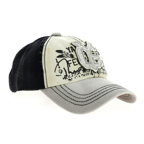 Baseball Cap Sunshine Vintage Cotton Tricolor Grey - Aussie Apparel