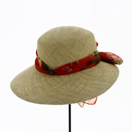 Bettina Large Visor Natural Straw Cap - Traclet