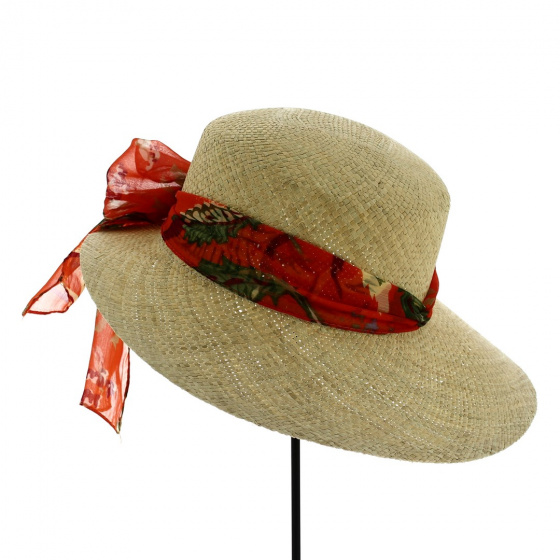 Bettina Large Visor Natural Straw Cap - Traclet
