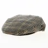 Delgo Houndstooth Flat Cap Linen Beige - City Sport