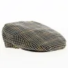 Delgo Houndstooth Flat Cap Linen Beige - City Sport
