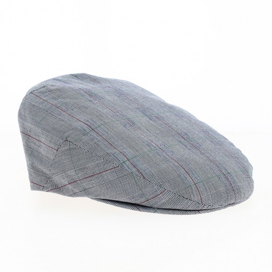 Pierro Cotton Gray Flat Checkered Cap - City Sport