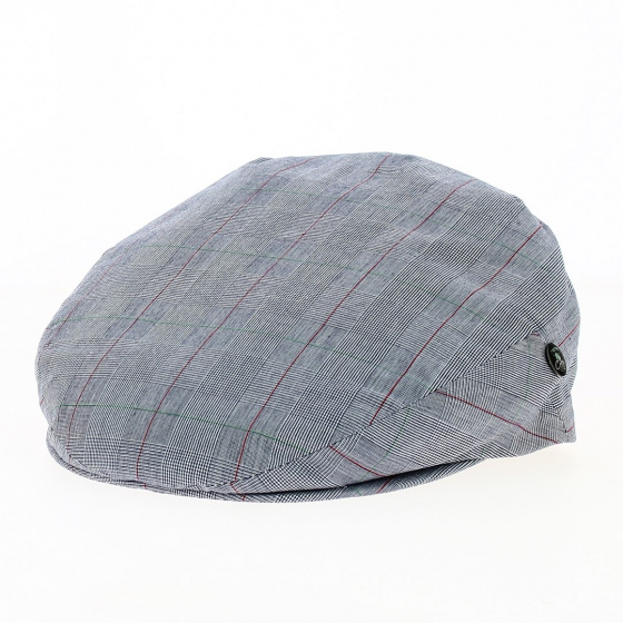 Pierro Cotton Gray Flat Checkered Cap - City Sport