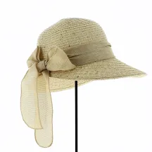 Casquette Tabatha  Grande Visière Beige - Traclet
