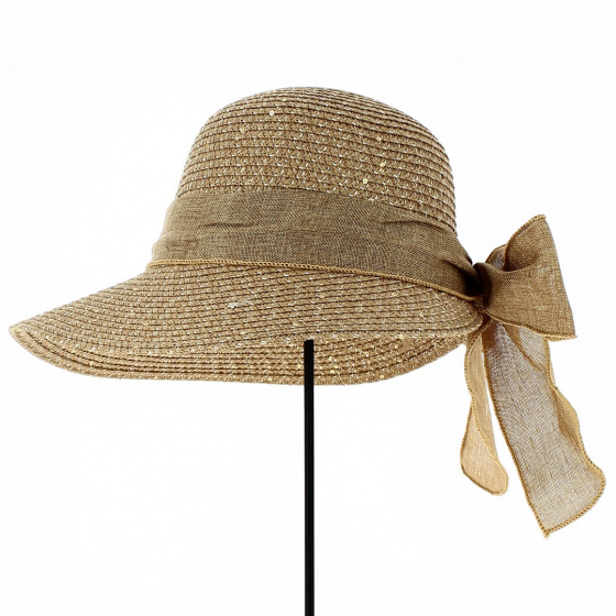 Tabatha Large Visor Cap Taupe - Traclet Tabatha Large Visor Cap Taupe - Traclet