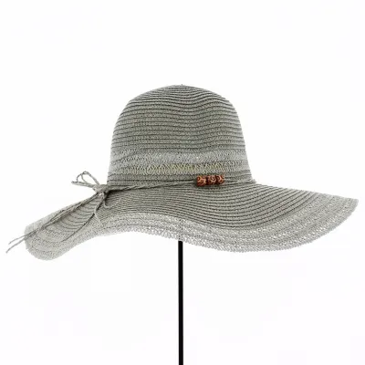 Safia Straw Capeline Grey Paper - Traclet
