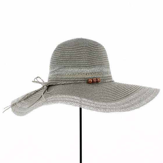 Safia Straw Capeline Grey Paper - Traclet