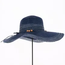 Safia Straw Capeline Blue Navy - Traclet