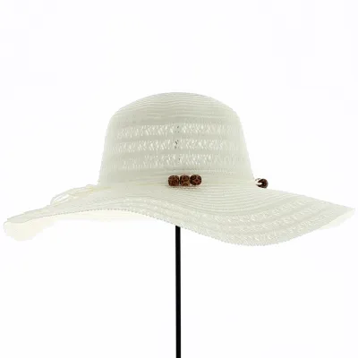Capeline Safia Paille Papier Blanche - Traclet