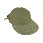 Lolita Straw & Cotton Olive Visor Cap - Traclet