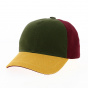 Berretto Cotton Tricolor Baseball Cap - Marone