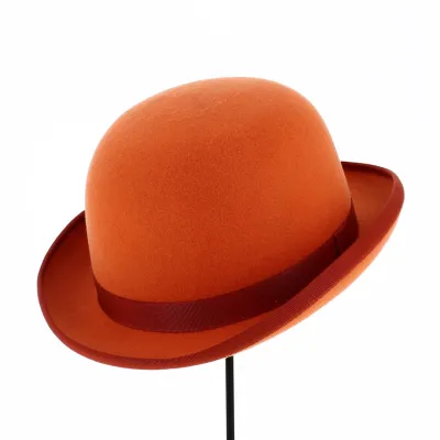 Chapeau Melon Alico Feutre Laine Orange - Traclet
