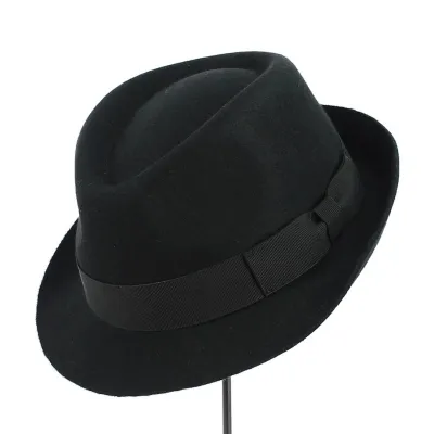 Cyril Black Felt Trilby Hat - Traclet