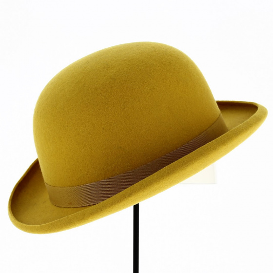 Chapeau Melon Alico Feutre Laine Jaune - Traclet