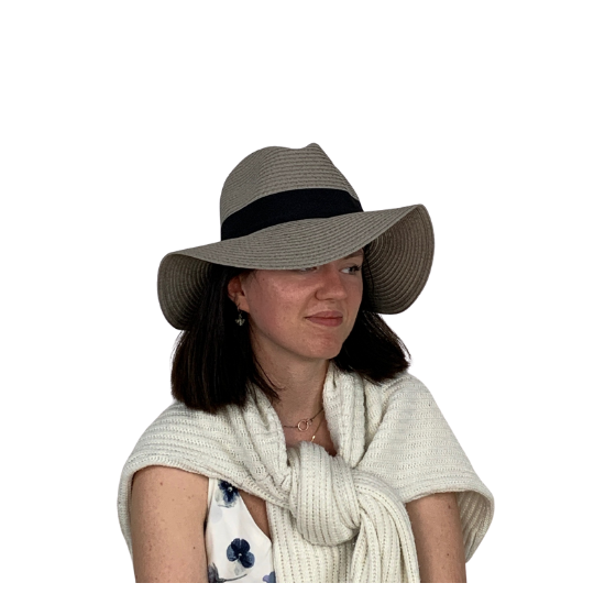 Chapeau Traveller Pablo en Paille Gris - Traclet