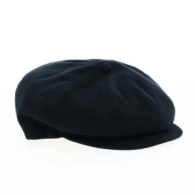 Gavroche Herman Cap in Navy Blue Alcantara - Traclet