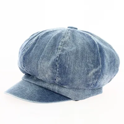 Casquette Gavroche Gabi Effet Jean Bleu Clair - Traclet