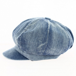 Cap Gavroche Gabi Jean Effect Light Blue - Traclet