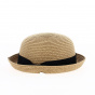 Maria Cloche Hat Child Straw Brown - Traclet