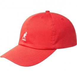 Casquette Washed Baseball Coton Rouge - Kangol
