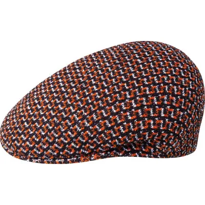 Casquette Plate Jacquard Orange & Noir - Kangol