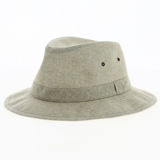 Safari Hat Hamilton Chambray Cotton Light Beige - Crambes