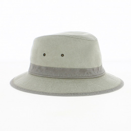 Safari Hat Hamilton Grignan Cotton Beige and Grey - Crambes