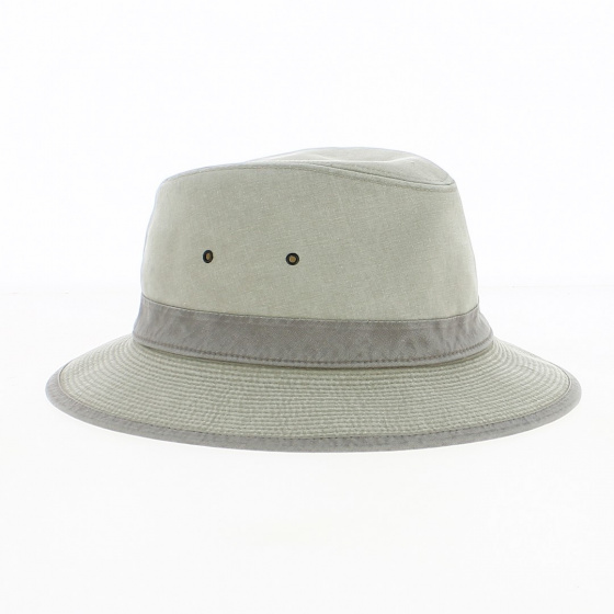 Chapeau Safari Hamilton Grignan Coton Beige et Gris - Crambes
