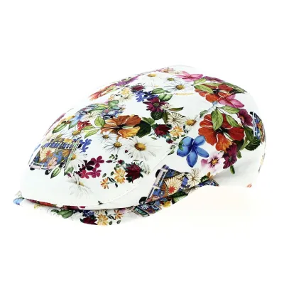 Casquette Bombée Wolo Coton Multicolore Motifs Fleurs - Flechet