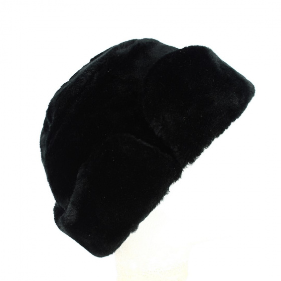 Toque Toundra Fourrure Noire - Crambes