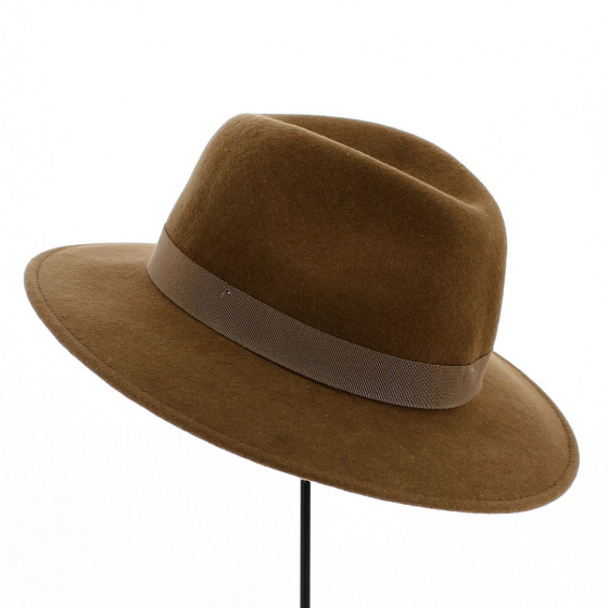 Fedora Indiana Brown Wool Felt Hat - Traclet Fedora Indiana Brown Wool Felt Hat - Traclet