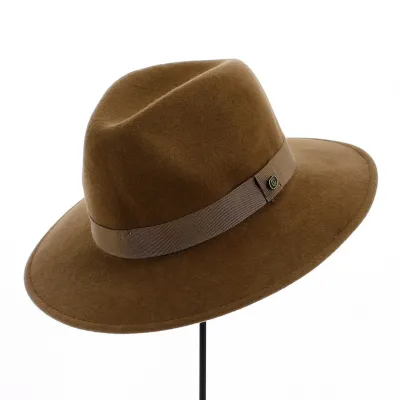 Chapeau Fedora Indiana en Feutre Laine Marron - Traclet