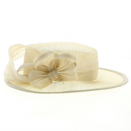 Sidonie Beige Ceremonial Hat - Traclet