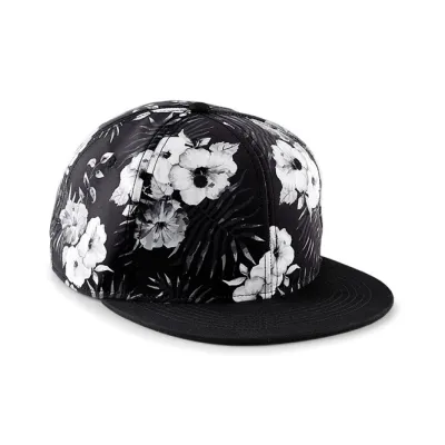 Casquette Visière Plate Graphic fleurs Peak Snapback Reference : 16223| Chapellerie Traclet