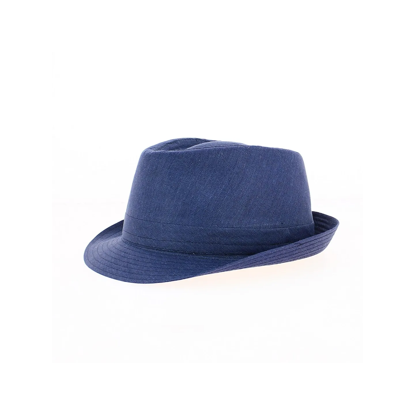 Chapeau Trilby Aby en Lin Bleu - Traclet