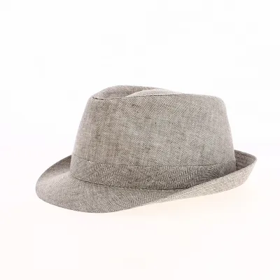 Chapeau Trilby Aby en Lin Beige - Traclet