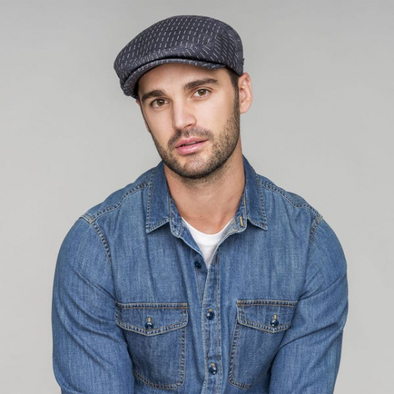Nadel Flat Cap Linen Grey-Blue - Bailey