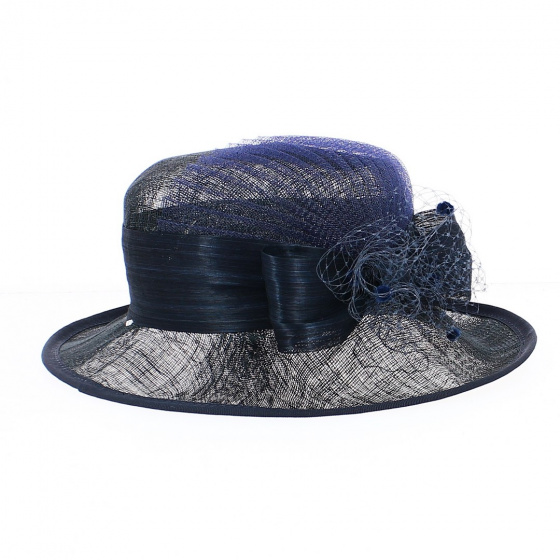 Ceremonial Hat Isa Paille Marine - Traclet