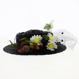 Chapeau Mary Poppins en Paille Noir - Traclet