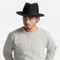 Fedora Messer Packable Black Wool Felt Hat - Brixton
