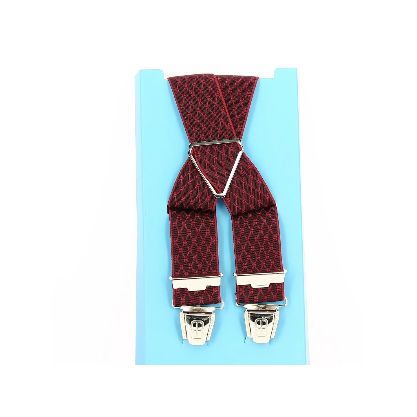Fantasy straps Bordeaux with Losange patterns - Traclet